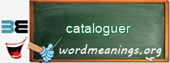 WordMeaning blackboard for cataloguer